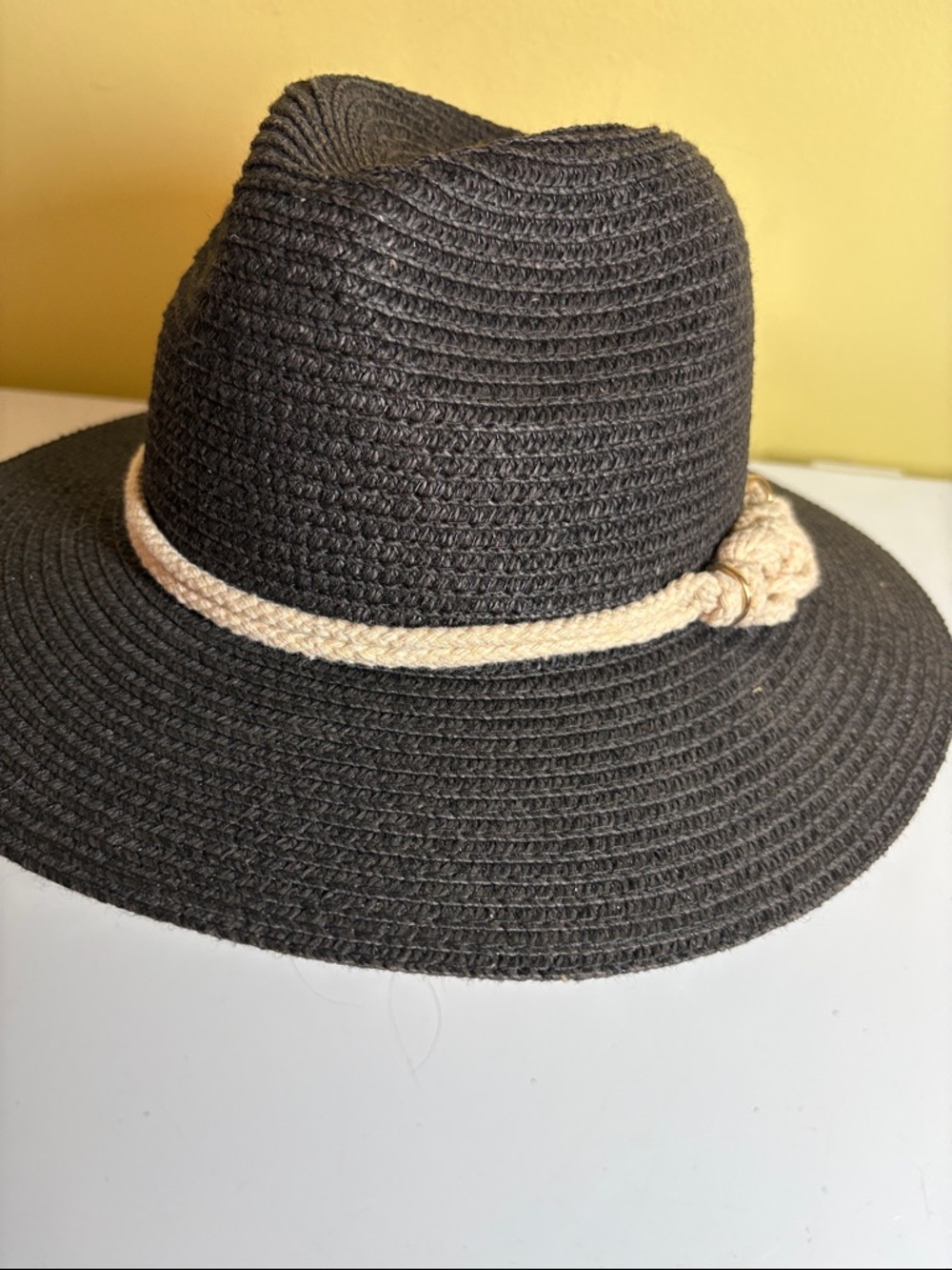 Magid Hats Black Paper Hat with Rope Band
